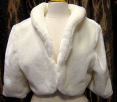 Faux fur bridal evening shrug wrap by VintageBridalDesigns on Etsy Elegant Jacket, Fur Wrap, Wrap Jacket