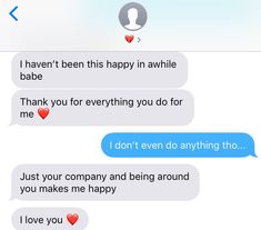 two texts that are being shared to someone on their cell phone, one says i haven't been happy in awhile