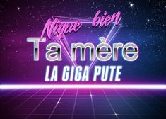 the title for la giga pute, which is written in pink and purple