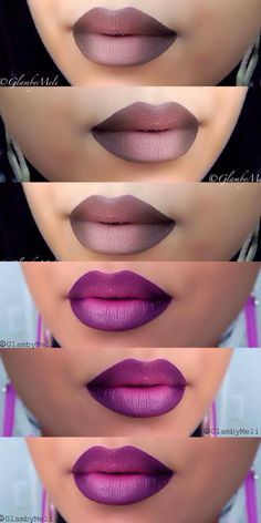 Makeup Lips, Lip Makeup Tutorial, Ombre Lips, Trendy Makeup, Lip Art, Lipstick Makeup, Halloween Make, Leather Products