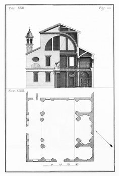 an old house with two floors and a tower on the top, and another floor plan