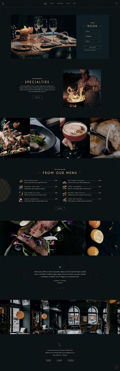 an image of a website page with food items on the bottom, and in the middle