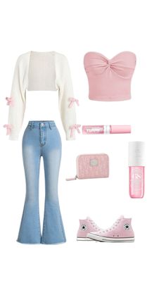 Another pink outfit Cute Pink Outfits Aesthetic, Pink Outfits Polyvore, Pink Girly Outfits, Pink Outfits Aesthetic, Cute Pink Outfits, Pink Outfits, Pink Outfit, Dream Room, Outfits Aesthetic