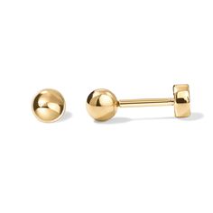 PRICES MAY VARY. These 3x3mm Mini Ball Flat Back Earrings are Plated in 14K Yellow Gold and are perfect to wear all day and all night! Please refer to instructional video for guidance. These small stud earrings are Crafted with a S925 post that screws into our flat back disc. ✦ 60-DAY GUARANTEE ✦ Your happiness is our number one priority. To ensure your complete satisfaction, we offer a hassle-free 60-Day money-back guarantee. To get in touch, email or chat with us - a member of our team will be Earring Stack, Helix Piercing Jewelry, Small Stud Earrings, Ball Stud Earrings, Flat Back Earrings, Studded Flats, Womens Earrings Studs, Gold Jewelry Earrings, Small Earrings Studs