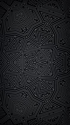 an abstract black and white background with lines in the shape of triangles, which are intertwined