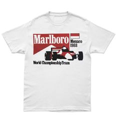 High Quality Shirt Handmade! Brand New! Support Small Businesses Fast Communication And On Time Shipping!! Check Out My Profile For More Unique And Vintage Items To Bundle. Thanks For Stopping By! Winner Poster, Monaco Grand Prix Posters, Monaco Grand Prix, Car Shirts, World Championship, Casual Wardrobe, Grand Prix, Cool Shirts, Monaco