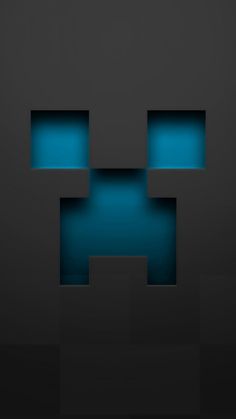 an image of a dark background with blue squares in the shape of a letter h