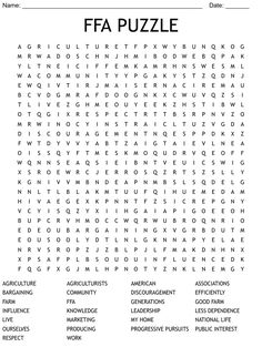 a printable word search for the fa puzzle