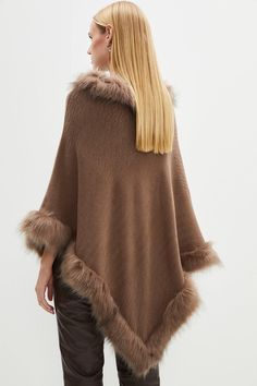 Style: CapeFabric: JerseyLength: RegularSleeve Length: Sleeveless Faux Fur Coat, Quick Delivery, Fur Trim, Faux Fur, Coats Jackets, Buy Online, Jackets & Coats, Shop Now, Bring It On