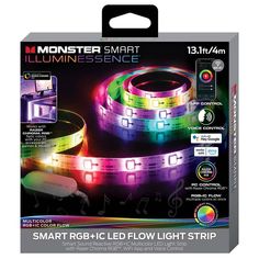 the smart light strip is packaged in a package