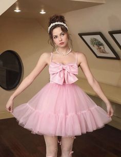 Sweet Pink Bowknot Tulle A-Line Homecoming Dress Cute Birthday Dress – Laylatailor Shop Pink Party Dress Short Aesthetic, Frilly Dresses For Women, Sweet Sleeveless Party Dress, Princess Style Party Dress With Bow, Barbie Core Dress, Cute Summer Fairy Dress For Party, Summer Princess Fairy Dress, Sweet 16 Princess Sleeveless Dress, Sweet Fitted Party Dress