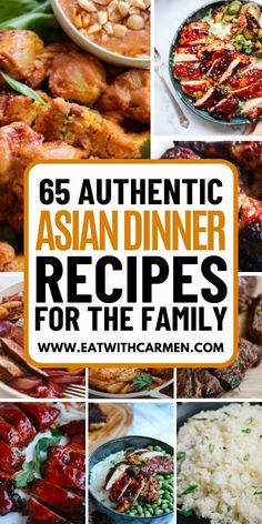 Discover the best of Asian cuisine with 65 Easy Asian Recipes you need to try! These dishes are packed with bold flavors and use simple ingredients that make cooking a breeze. Whether you're craving noodles, rice dishes, or stir-fries, these recipes will satisfy your cravings. Save this pin and bring the delicious flavors of Asian recipes to your kitchen! Asian Food Recipes Korean, Asian Dinner Ideas, Easy Asian Dishes, Authentic Asian Dishes, Asian Dinner, Recipes For The Family, Asian Dinner Recipes, Asian Dinners, Easy Asian Recipes