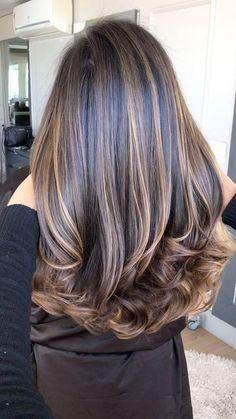 Classic Highlights, Baylage Hair, Balayage Hair Caramel, Rambut Brunette, Black Hair Balayage, Brown Hair Looks, Brunette Hair With Highlights