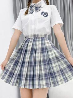 Step back into the classroom with this Light-Style Plaid Pleated Skirt with Matching Bow! Size Chart: Size Waist (cm) Hip (cm) Length (cm) Waist (in) Hip (in) Length (in) XS 60-63 81 41 23.62-24.8 31.89 16.14 S 62-65 86 42 24.41-25.59 33.86 16.54 M 66-70 91 42 25.98-27.56 35.83 16.54 L 71-74 96 42 27.95-29.13 37.80 16.54 XL 75-78 100 43 29.53-30.71 39.37 16.93 XXL 79-82 104 43 31.1-32.28 40.94 16.93 Description: Skirt Type: Pleated SkirtWaistline: EmpireSilhouette: PleatedPattern Type: PlaidOrig Summer Mini Skirt, Plaid Skirt Set, Skirt Bow, Estilo Harajuku, Womens Pleated Skirt, Pleats Pattern, Preppy Girls, Plaid Pleated Skirt, Skirt Y2k