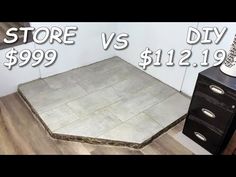 a stove top oven sitting in a kitchen next to a counter with the words stone vs diy $ 11 / 19