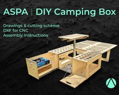 an image of a camping table made out of plywood and other woodworking materials