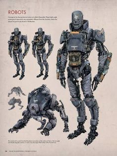 the concept art for robot's robot suit