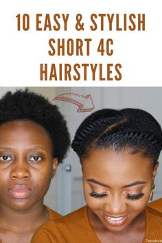 Embrace the versatility of short 4C hair with our curated list of 10 easy and stylish hairstyles. From protective styles to trendy cuts, discover options that showcase the beauty and uniqueness of your natural curls. #ShortHairStyles #4CHairStyling #NaturalHair African Texture Hair, Easy Protective Styles For Short 4c Natural Hair, Protective Hairstyles For 4c Short Hair, Quick And Easy Hairstyles Black Women Natural Hairstyle, 4c Hair High Puff, Short Natural Hairstyles 4c Hair, Short Natural Hair Accessories, Short Fro Styles Black Women, Short Natural Hair Styles 4b