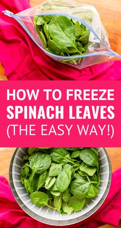 how to freeze spinach leaves no blanching - this is the best way to keep them fresh