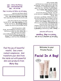 Mary Kay Facial Bag Signs - Bing Images Mary Kay New Consultant, Mary Kay Facial In A Bag, Mary Kay Hostess Rewards, Mary Kay 20% Off Sale, Mary Kay Best Sellers 2022