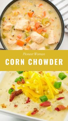 Pioneer Woman Corn Chowder Sausage Potato Corn Chowder, Pioneer Woman Corn Chowder, Pioneer Woman Corn, Creamy Potatoes, Cream Style Corn, Corn Chowder Recipe, Carrots Celery, Potatoes Carrots, Pioneer Woman Recipes