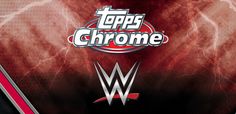 the topps chrome logo on a red and black background with lightning in the middle