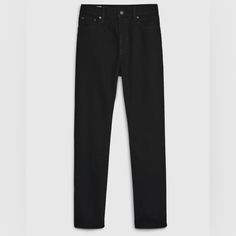 Elevate Your Wardrobe With This Pair Of Black Gap Denim Jeans. The High Rise Waist, Straight Leg, And Ankle Length Make It A Versatile Piece For Any Occasion. It Features A 5-Pocket Design, Zip Closure, And A Solid Pattern. Crafted From Durable Denim Fabric, These Jeans Are Machine Washable And Easy To Care For. The Sleek Black Color Adds A Touch Of Sophistication To Any Outfit, While The Stretch Material Ensures Comfort For All-Day Wear. Perfect For Any Woman's Wardrobe, These Jeans Are A Must- Mid-rise Black Cropped Jeans With Five Pockets, Black Mid-rise Cropped Jeans With Five Pockets, Classic Black Cropped Denim Jeans, Gap Bottoms With Five Pockets For Fall, Classic Black Mid-rise Cropped Jeans, Classic Black Cropped Jeans, Black Tapered Leg Cropped Jeans, Gap High Waist Jeans For Fall, Gap Pants With Pockets For Fall