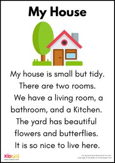 a poster with the words, my house is small but tidy there are two rooms