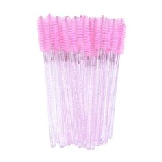 50pcs Disposable Eyelash Brushes Silicon Microbrush Tool Extension Handle Female Crystal Lash Makeup Lash Supplies Products, Pink Eyelash Curler, Pink Eyelash Brush, False Eyelash Accessories, Reusable Self-adhesive Eyelashes, Eyelash Brush, Eyelashes Mascara, Mascara Wands, Lip Brush