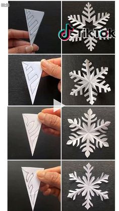 how to make a snowflake out of paper