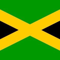 the flag of jamaica is shown in green and yellow