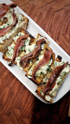 Anchovy toasts with tarragon butter recipe | Wining and Dine-in | Food Blog Anchovy Sandwich, Anchovy Pizza, Sill Recept, Tarragon Butter, Anchovy Recipes, Tinned Fish, Breakfast Pizza, Tapenade, Butter Recipe