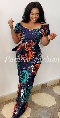 The Lastest Ankara Styles 2020 Ankara Long Gown, Ankara Long Gown Styles, Long African Dresses, Best African Dresses, African Fashion Skirts, Latest Ankara, African Dresses Modern