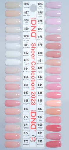 DND DUO GEL - SHEER COLLECTION - 856 IVORY CREAM - GEL NAIL POLISH SET | eBay Dnd Shellac Colors Summer, Acrylic Nails Dnd Gel, Pink Nail Swatches, Best Neutral Nail Color For Pale Skin, Dnc Nail Colors Dip, Powder Dipped Nail Colors, Dnd Natural Pink Gel Color, Dnd Classic Blush, Pale Pink Opi Colors