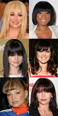 The Best (and Worst) Bangs for Round Face Shapes | The Skincare Edit Haircuts For Round Face Shape, Layered Haircuts With Bangs, Long Layered Haircuts