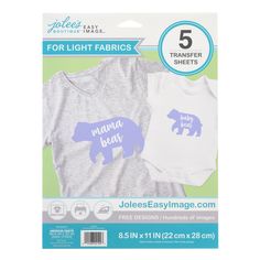 two baby onesuits with the words mama bear and mama bear printed on them