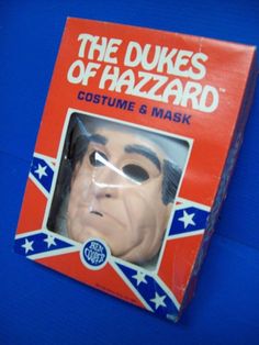 the duke's of hazzard costume and mask is in its original box