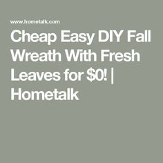 the words cheap easy diy fall wreath with fresh leaves for $ 0 home talk