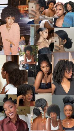 #aesthetic #blackhairstyles #blackgirl Curly Afro Hair, Curly Hair Beauty, Curly Hair Videos, Quick Natural Hair Styles, Girls Natural Hairstyles, Hair Tips Video, Hair Advice, 4c Hair