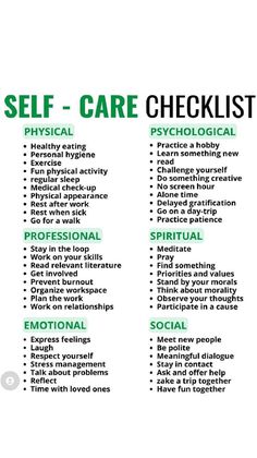 Selfcare Checklist, Daily Self Care Checklist, Daily Self Care, Self Care Checklist, Self Care Bullet Journal, Personal Improvement, Get My Life Together, Positive Self Affirmations, A Better Me