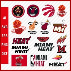 NBA Miami Heat SVG Cut Files Basketball Clipart Bundle Miami Heat Logo, Nba Miami Heat, Svg For Cricut, Free Svg Cut Files