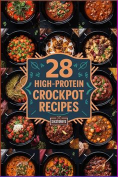 Dive into 28 high-protein crockpot recipes that are perfect for anyone looking for quick, healthy, and satisfying meals! #EasyMeals #HealthyEating