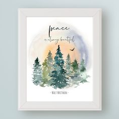 a watercolor painting with trees and the words, there are someone else live without all things