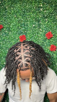 Starter Locs Men Long Hair, Loc Versatility, King Hairstyle, Dread Braids Men, Fro Styles, Male Locs, Locs Colors, Fire Hairstyles, Taper Fade Long Hair