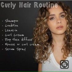 Hair Curly Style, Girly Hair, Curly Hair Photos, Wavy Hairstyles, Fun Hair, Curly Girl Method, Curl Cream, Hair Help, Curly Hair Routine