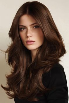 Pump up volume and add major dimension to your strands with these multidimensional chocolate brown hair colors for 2024. Textured, shimmery brunette hair ideas just in time for spring!👆 Click for more ideas！ Hair Color Swatches, Rambut Brunette, Chocolate Brown Hair Color, Brown Hair Looks, Chocolate Brown Hair, روتين العناية بالبشرة, Brown Hair Colors, Brunette Hair