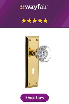 an image of a door handle with five stars on the front and bottom, which says wayfair