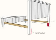 an image of a bed frame with measurements for the headboard and foot board on it