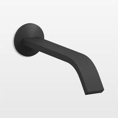 an image of a black wall mounted toilet paper holder