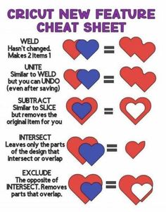 the instructions for how to make heart shapes